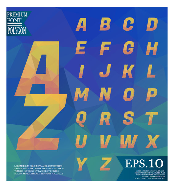 字体低聚抽象背景低聚纹理三角形形状在随机图案设计图片下载