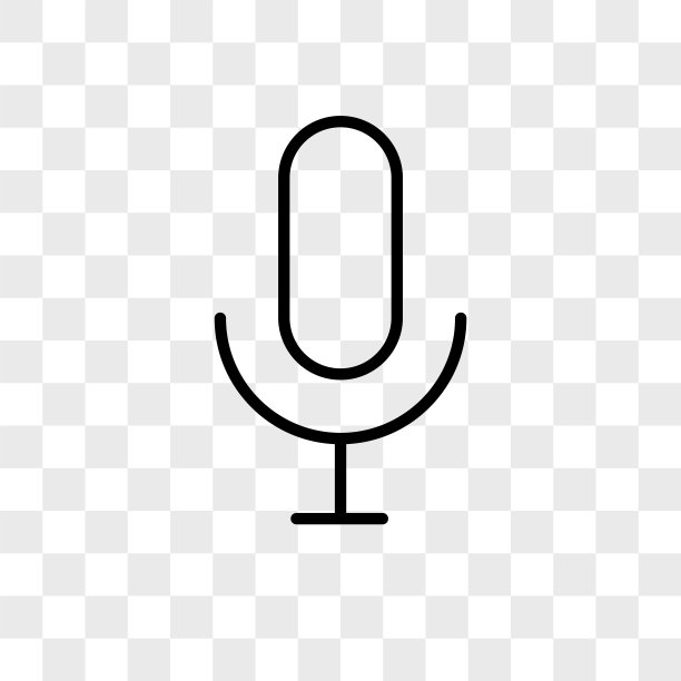 麦克风矢量图标上透明的背景，麦克风图标图片下载