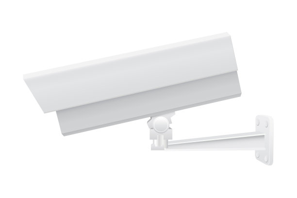 闭路电视摄像头。侧视图。白色的监测系统图片下载