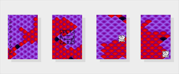 一套时尚的现代设计模板的封面。民族东方图案，鱼鳞多色鲤鱼锦鲤。矢量插图。图片下载