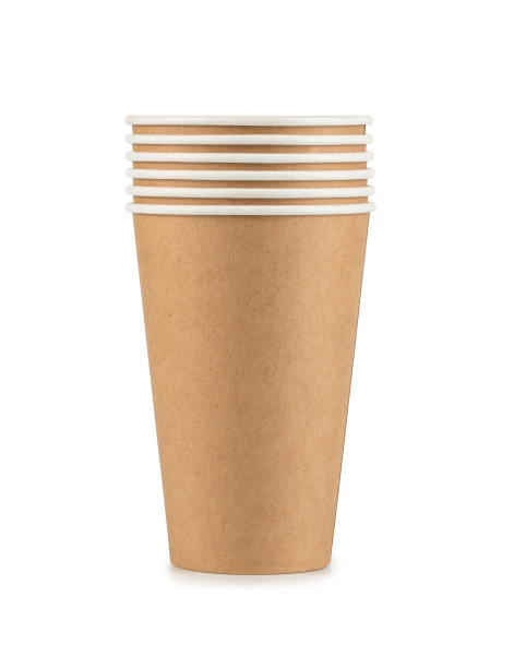 纸咖啡杯孤立的白色背景，包括剪切路径图片下载