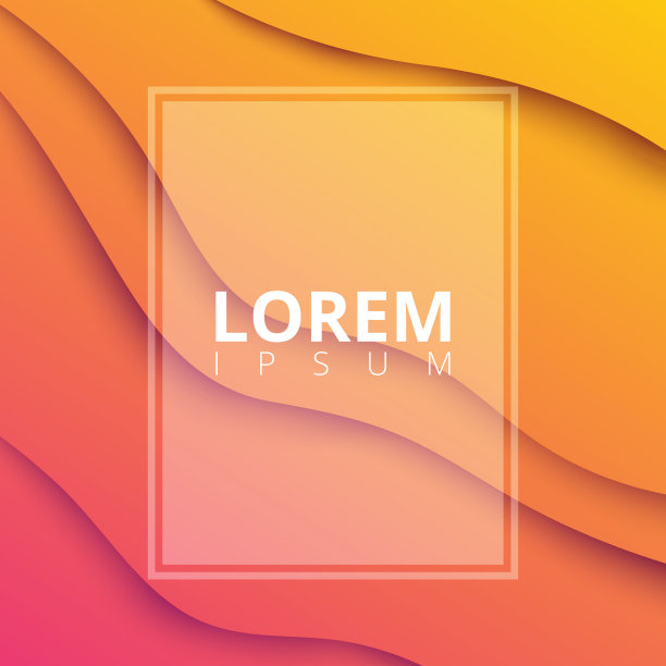 橙色抽象渐变背景与透明框架。图片下载