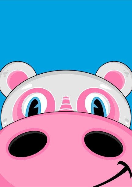 可爱的卡通河马图片下载