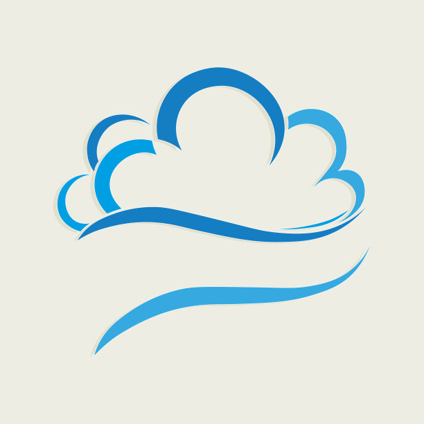 蓝色抽象的电脑云组成，设计元素。图片下载