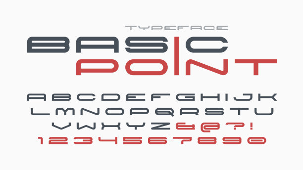 未来和科技显示字体设计，字母图片下载