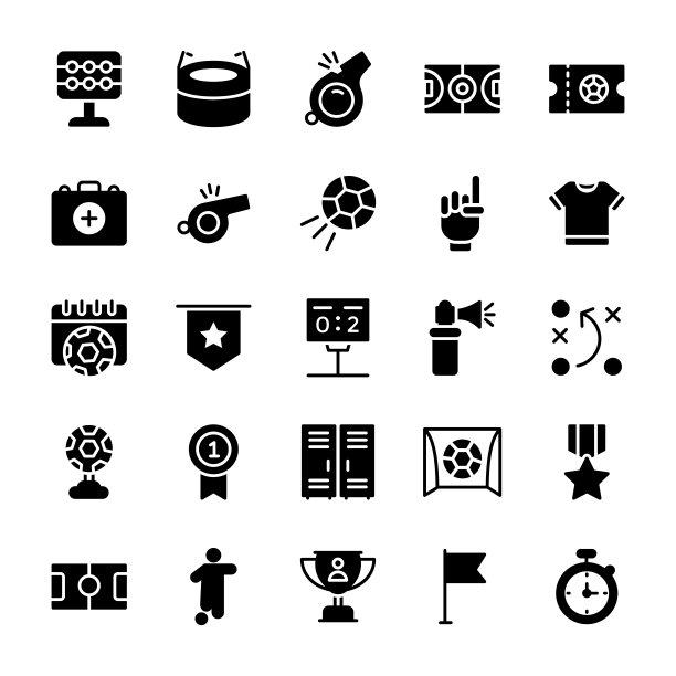 足球和足球图标包图片下载