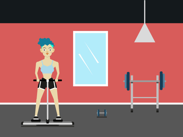 美丽性感的年轻健身女人在健身房的机器锻炼肌肉。图片下载