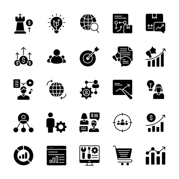 营销计划图标包图片下载