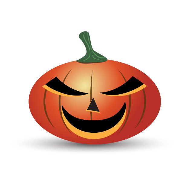 万圣节南瓜在白色的背景。图片下载