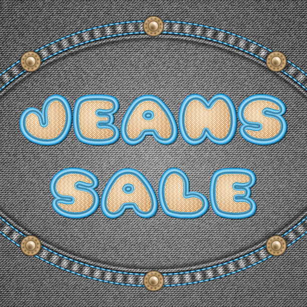 牛仔刺绣背景图片下载