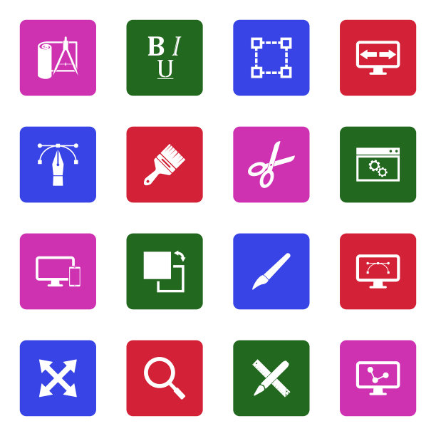 设计图标。广场上的白色平面设计。矢量插图。图片下载