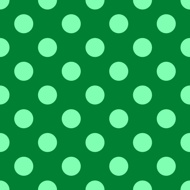 圆点无缝花纹矢量，绿色薄荷色图片下载