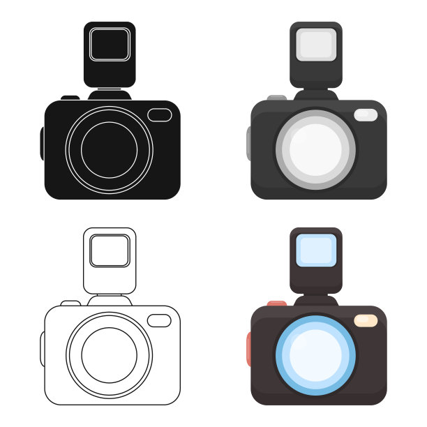 图片相机图标的矢量插图为web和移动web图片下载