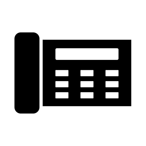 传真是黑色图标。图片下载