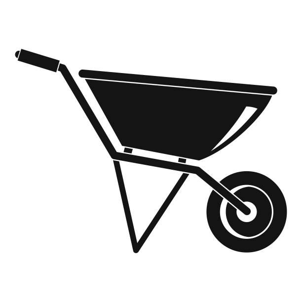 施工手推车图标，风格简约图片下载