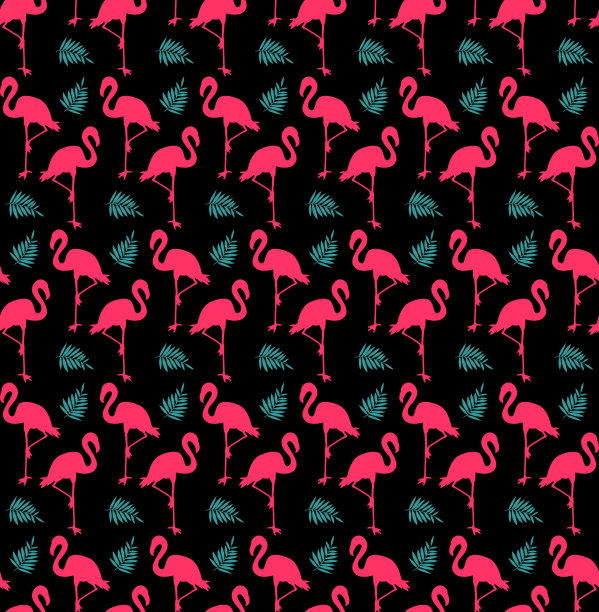 无缝的火烈鸟模式图片下载