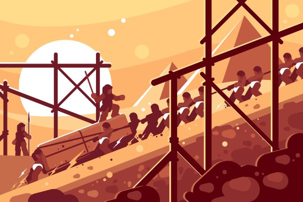 埃及金字塔的建造素材图片