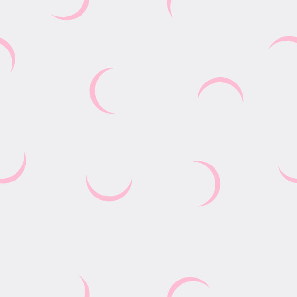 无缝模式粉红色新月在灰色背景，矢量eps 10图片下载