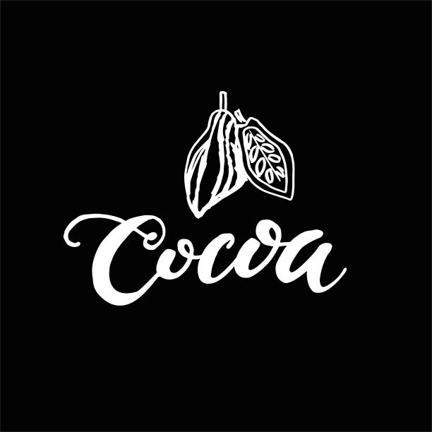 可可豆图案在栗色的背景图片下载