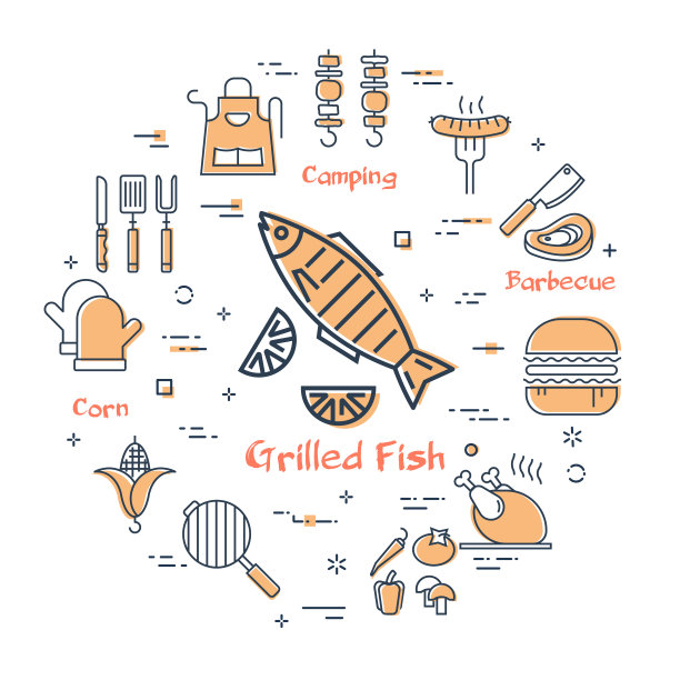 简单的设置图标为烹饪烧烤图片下载