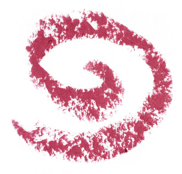 红色的唇膏在白色上留下痕迹图片下载
