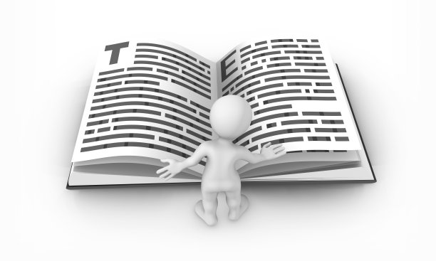 3d渲染白色人类与书孤立在白色背景图片下载