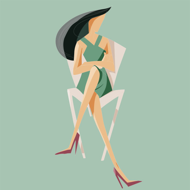 办公室女士的天真姿态，自信和活力图片下载