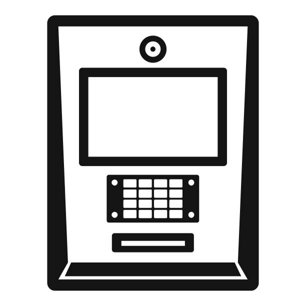 自动取款机图标，简约风格图片下载