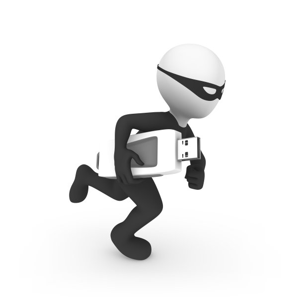 3 d小人物。罪犯带着u盘逃跑。图片下载