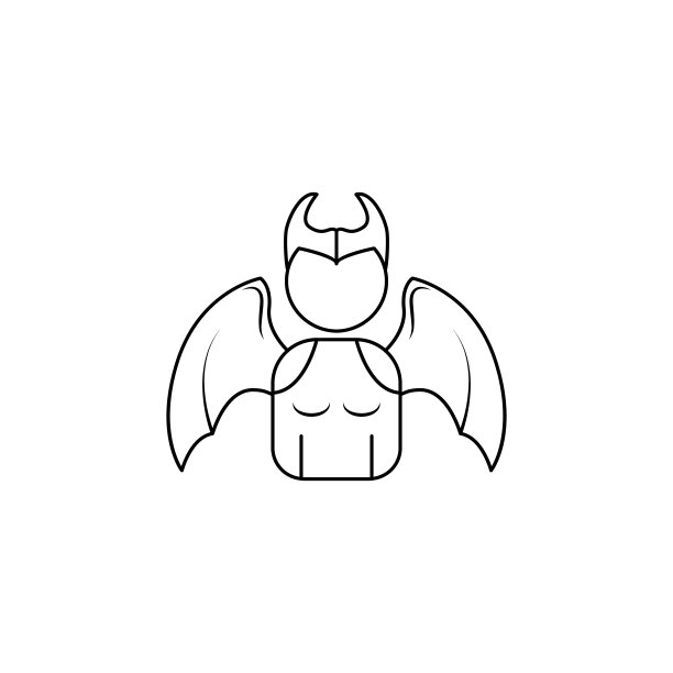 恶魔女孩图标的化身。移动概念和web应用的天使和恶魔图标元素。细线图标用于网站设计和开发，应用程序开发。溢价图标图片下载