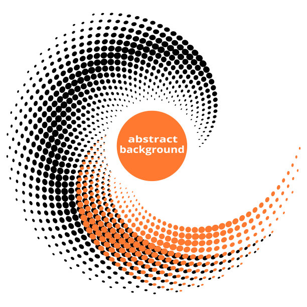 抽象背景与点和橙色圆图片下载