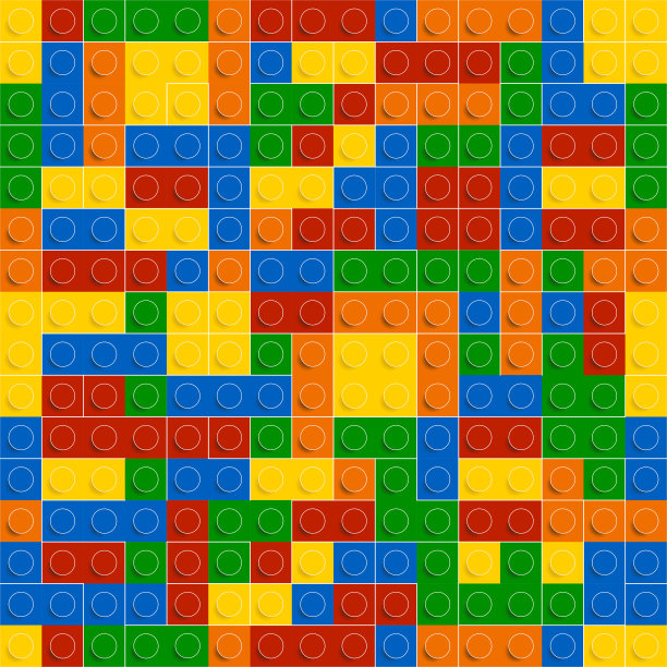 五颜六色的玩具砖块背景。塑料积木图片下载