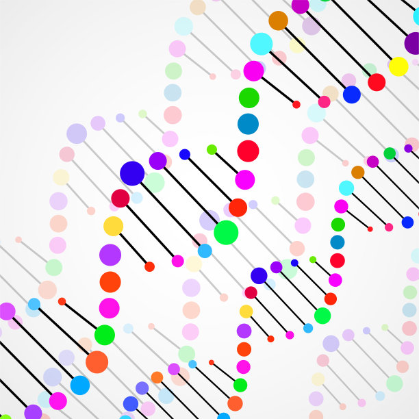 抽象的彩色螺旋DNA图片下载