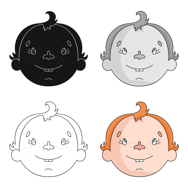 儿子图标在卡通风格孤立的白色背景。家庭假日符号股票矢量插图网图片下载