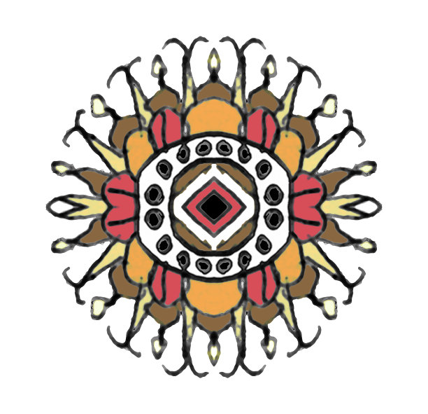 色彩斑斓的民族符号绘画图片下载