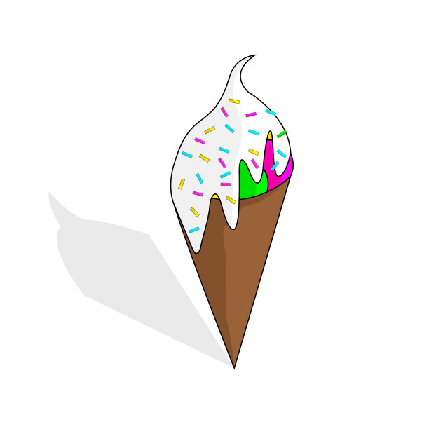 美味的蛋卷冰淇淋图片下载