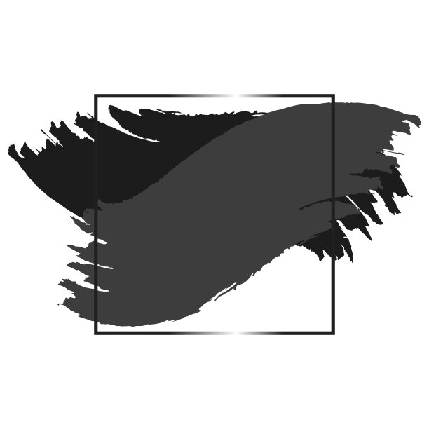 金色的画笔在白色的背景框，框架或背景文本。图片下载