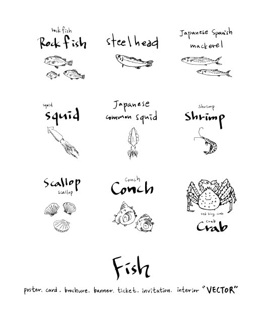 食品菜单插图图片下载