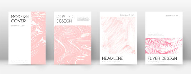 封面页设计模板。最小的小册子布局。经典时尚抽象封面页。粉红色和提单图片下载