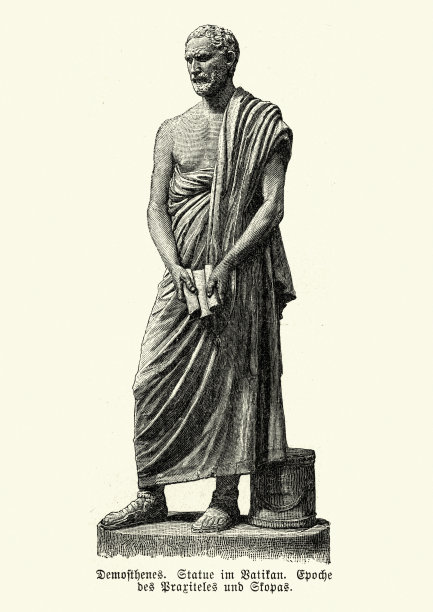 古希腊的德摩斯梯尼雕像图片下载