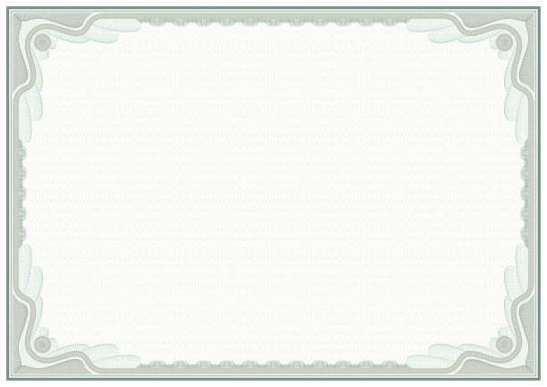 用于奖励、证书和证券的装饰框架。A3页面。连结环,丹吉尔网格。图片下载