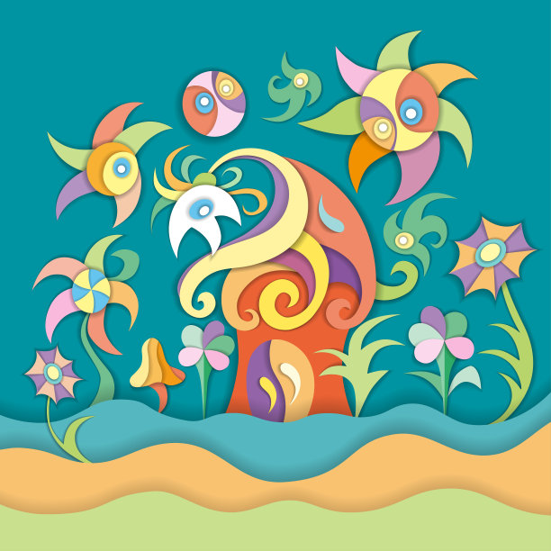 漫画插图童话图画房子图片下载