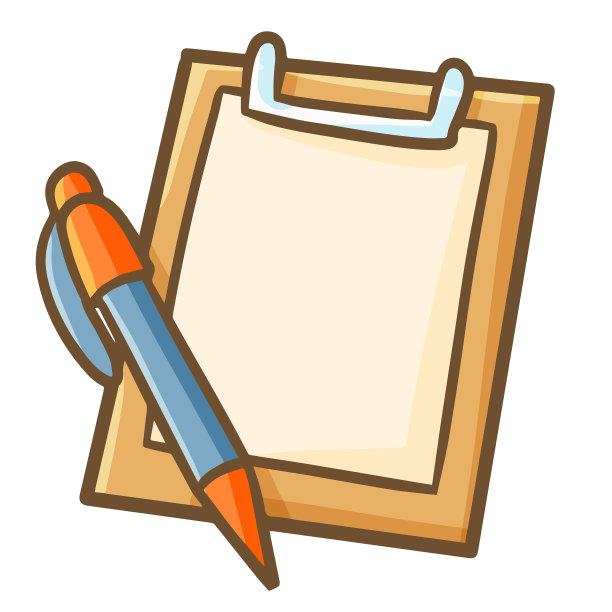 有趣的带钢笔的木头记事本图片下载