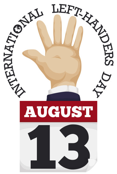 用活页日历庆祝左手节图片下载