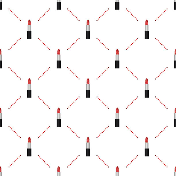 口红与闪光无缝矢量模式图片下载