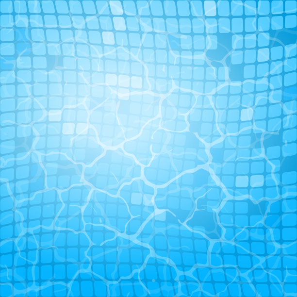 蓝色的水池素材图片