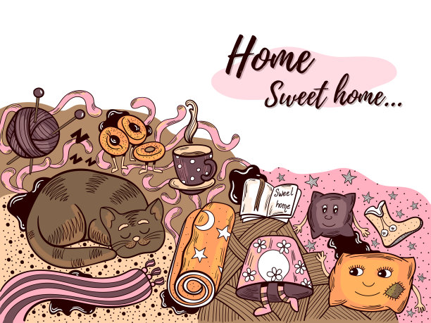 可爱的手绘玩具元素图片下载