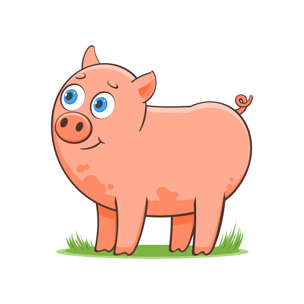 快乐的卡通猪图片下载