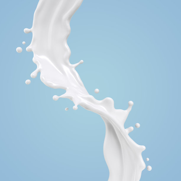 牛奶或酸奶喷雾。图片下载