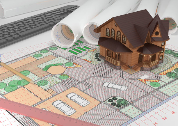 图上是房子的布局。园林绿化及园林设计图片下载